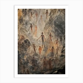 Cave Paintings Style Abstract Art Print