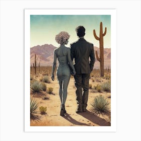 Cactus Lovers Art Print