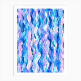 Water Waves - Blue Art Print