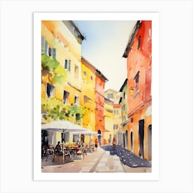 Ravenna, Italy Watercolour Streets 4 Art Print