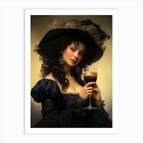 Kbgtron Woman Holding A Beer 1400s Rolf Armstrong Ar 57 Sty 7b436350 568e 4df0 A6a9 A50619f01c95 Art Print