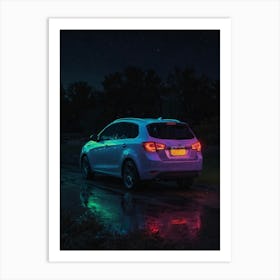 Bmw X1 At Night Art Print