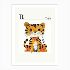 Animals Alphabet Tiger 2 Art Print