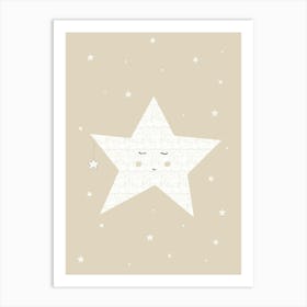 Neutral Nursery Print Star Art Print