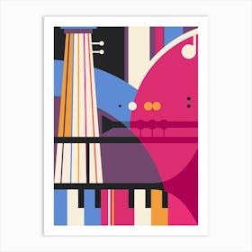 Abstract Musical Instruments 2 Art Print