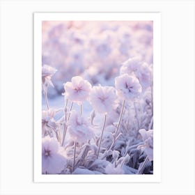 Frosty Botanical Petunia Art Print