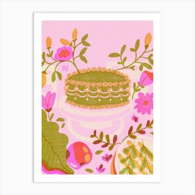 Cake In Bloom Art Print