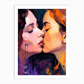 Kissing 3 Art Print