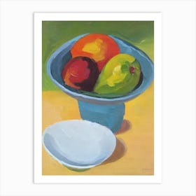 Papaya Bowl Of fruit Art Print