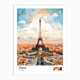 Paris, France, Geometric Illustration 3 Poster Art Print