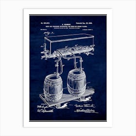 Beer Keg Cold Air Pressure Apparatus 1900 Art Print