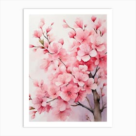 Cherry Blossom Painting Art Print