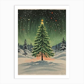 Northern Christmas Tree no2 Art Print