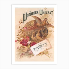 Woodcock Whiskey Advert, 1882 Art Print