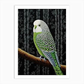 Ohara Koson Inspired Bird Painting Budgerigar 3 Art Print