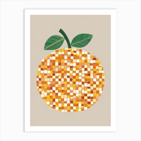 Orange Mosaic Four Art Art Print