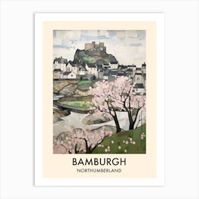 Bamburgh (Northumberland) Painting 3 Travel Poster Art Print
