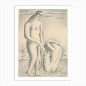 Women On The Seashore, Mikuláš Galanda Art Print