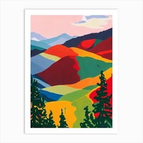 Pribaikalsky National Park Russia Abstract Colourful Art Print