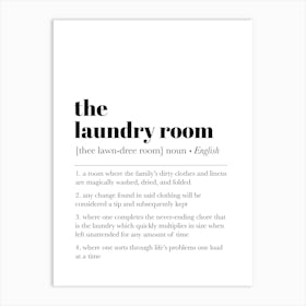Laundry Definition Art Print