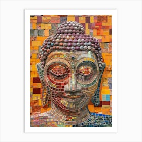 Mosaic Buddha Art Print