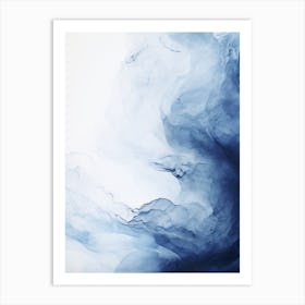 Blue Ink Painting Art Print