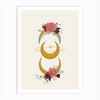 Three Moons Art Print