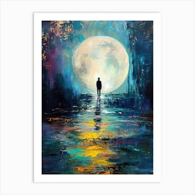 Steps Around The Moon 1 Art Print