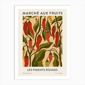 Fruit Market - Chili Peppers Art Print