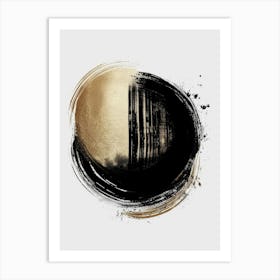 Black And Gold Painting 4 Art Print