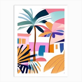 Mauritius Mauritius Muted Pastel Tropical Destination Art Print