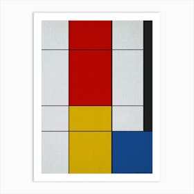 Primary plains with grid no.2 Art Print