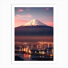 Mt Fuji At Dusk 1 Art Print