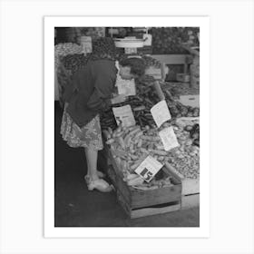 Weighing Chickens In Produce Market, San Antonio, Texas By Russell Lee Art Print