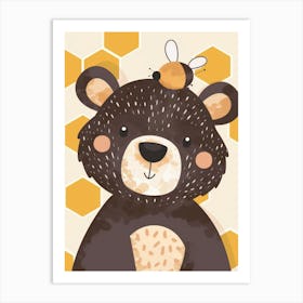 Bear With Bees Art Print