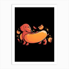 Hot Doggo - Cute Dachshund Dog Gift Art Print