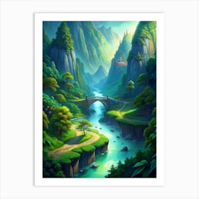 Fantasy Landscape Painting Art Print