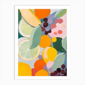 Veggie Obst Malerei, Farbenfrohes Obst Art Print