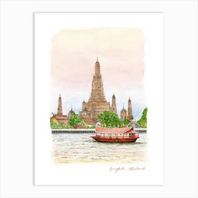 Bangkok, Wat Arun, Thailand Art Print