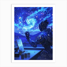 Robot Painting Art Print