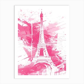 Pink Eiffel Tower Art Print