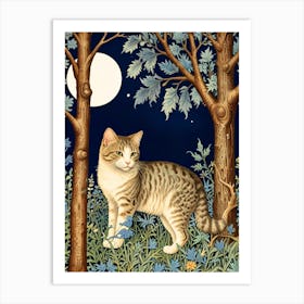 William Morris Cat In The Woods 9 Art Print