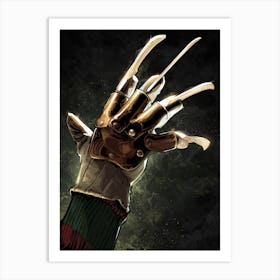 Freddy Krueger Glove Horror Art Print