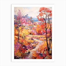 Autumn Gardens Painting Royal Tasmanian Botanical Gardens Australia 2 Art Print