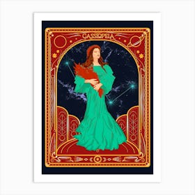 Cassiopeia, PLANET, CONSTELLATION, SPACE, CARD, COLLECTION Art Print