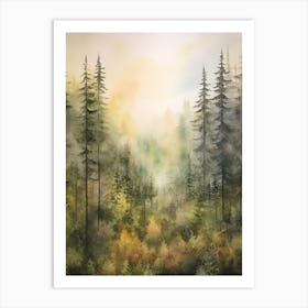 Autumn Forest Landscape Olympic National Forest 2 Art Print
