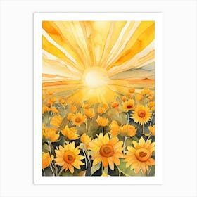 Yellow Sunshines Art Print