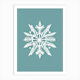 Beauty, Snowflakes, Retro Minimal 2 Art Print