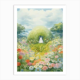 Rabbit Garden Art Print