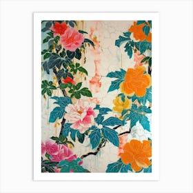 Great Japan Hokusai Japanese Floral 5 Art Print